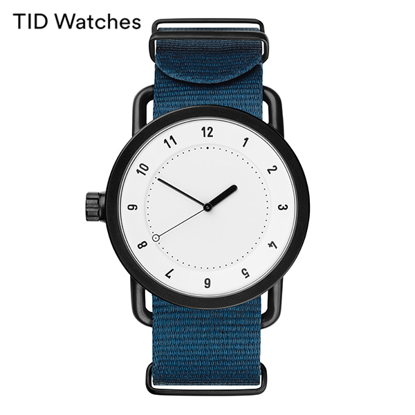 [공식수입정품] TID WATCHES 10200123 No.1 White / Blue Nylon Wristband (36) 여성 나토시계 타임메카