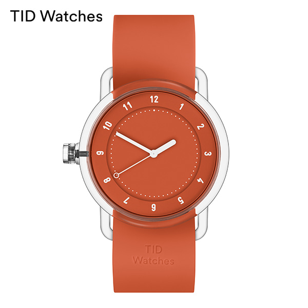 [공식수입정품] TID WATCHES 30660366 No.3 TR90 Orange / Orange Silicone (38) 공용 우레탄시계 타임메카